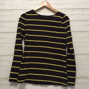 Ann Taylor Loft striped top back zipper sz. small
